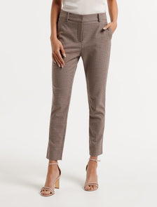 Mindy Petite 7/8th Slim Pants Houndstooth