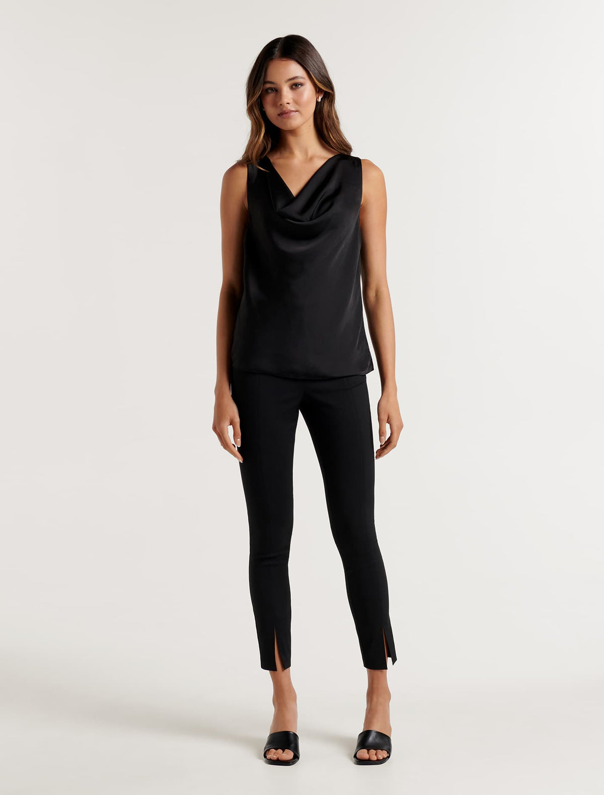 Hailey Cowl Cami Black