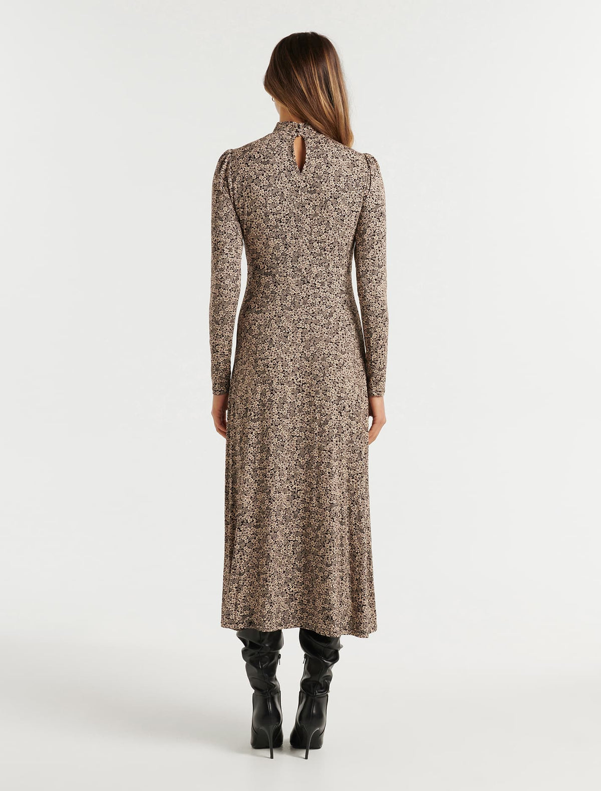 Dawson High Neck Midi Dress Fitzroy Ditsy