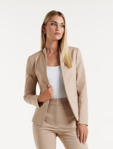 Alice Fitted Blazer Beige Rose Suit