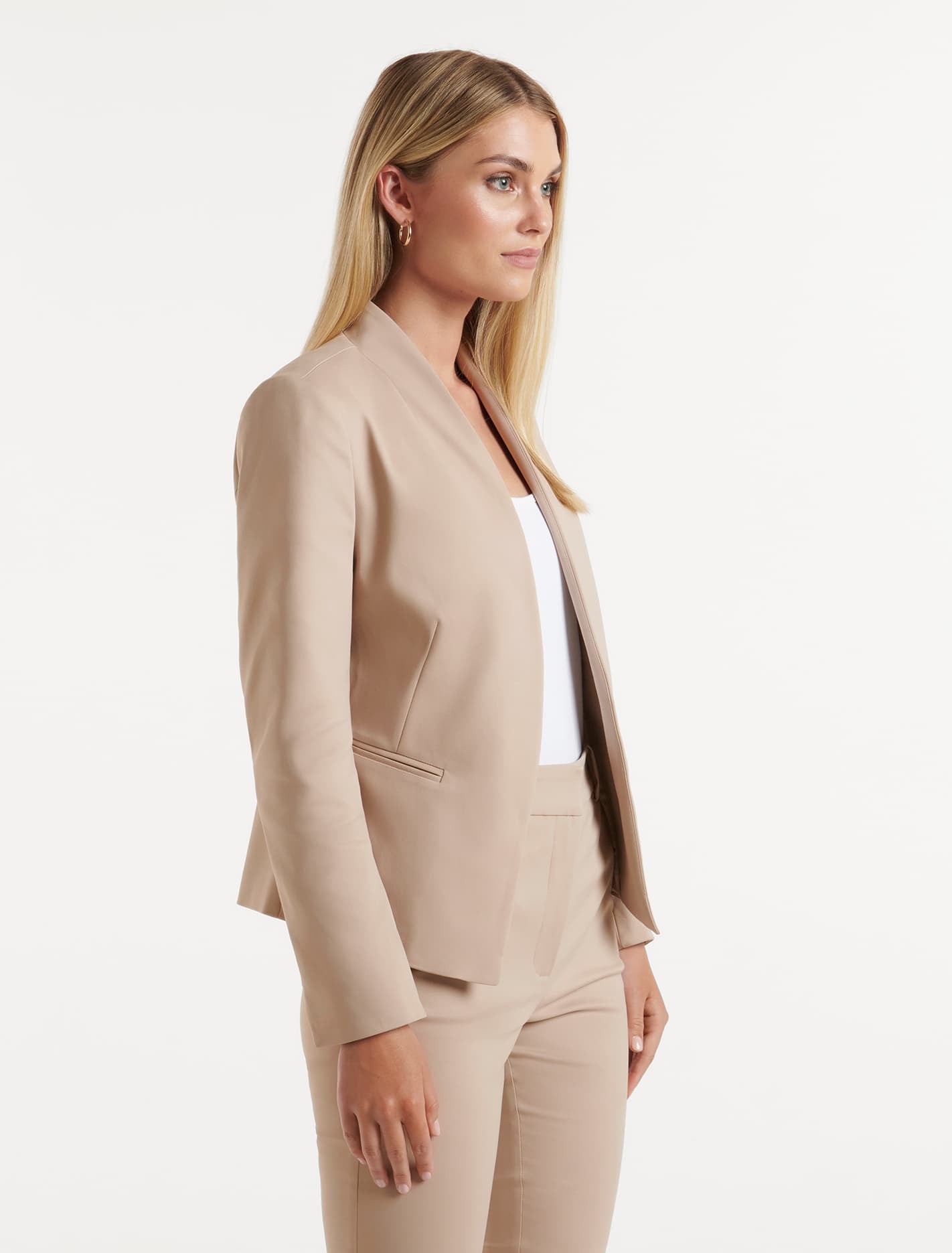 Alice Fitted Blazer Beige Rose Suit