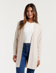 Georgie Belted Knit Cardigan Bone