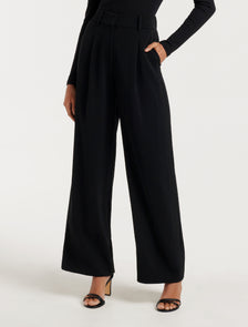 Nadia Wide Leg Pants Black