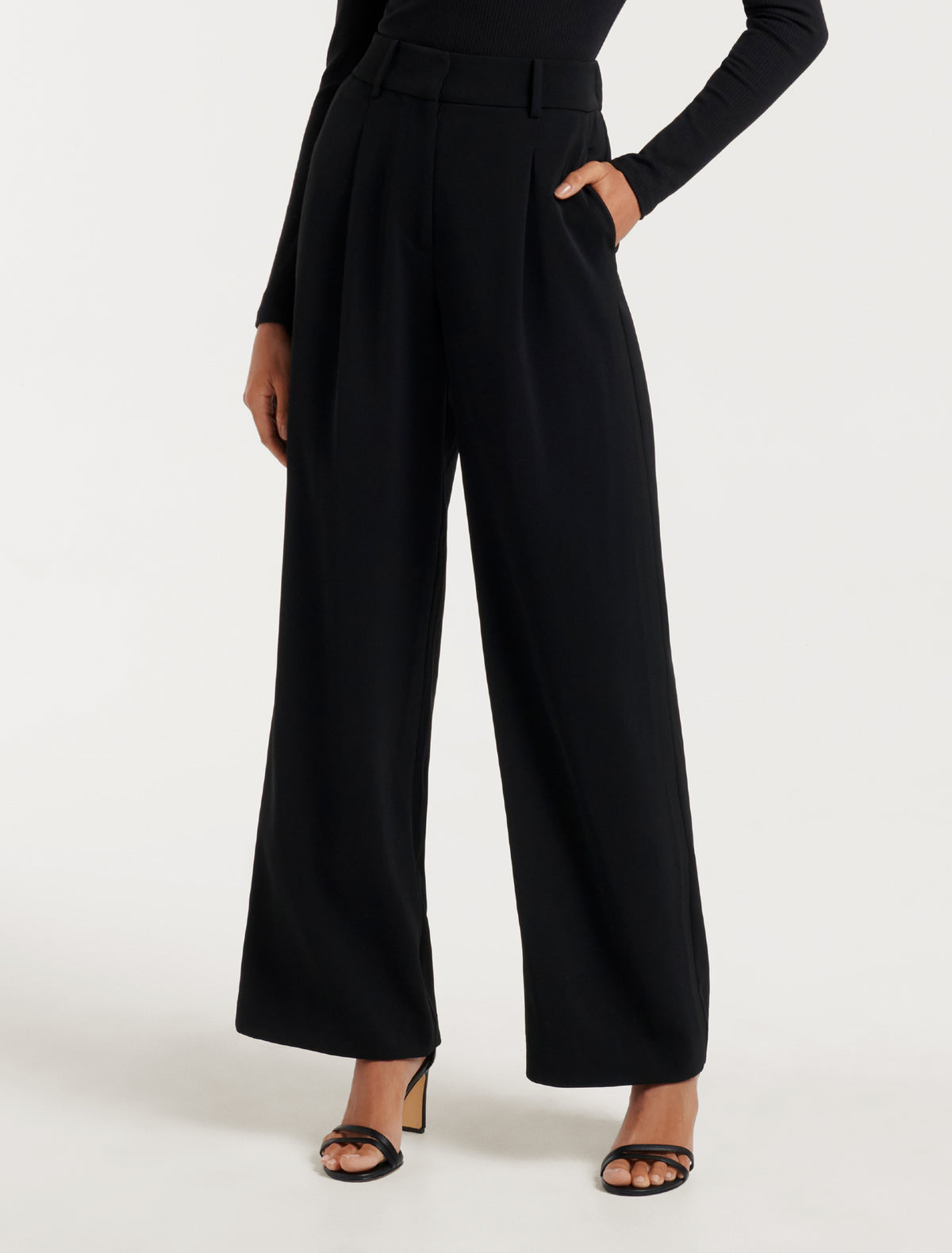 Nadia Wide Leg Pants Black
