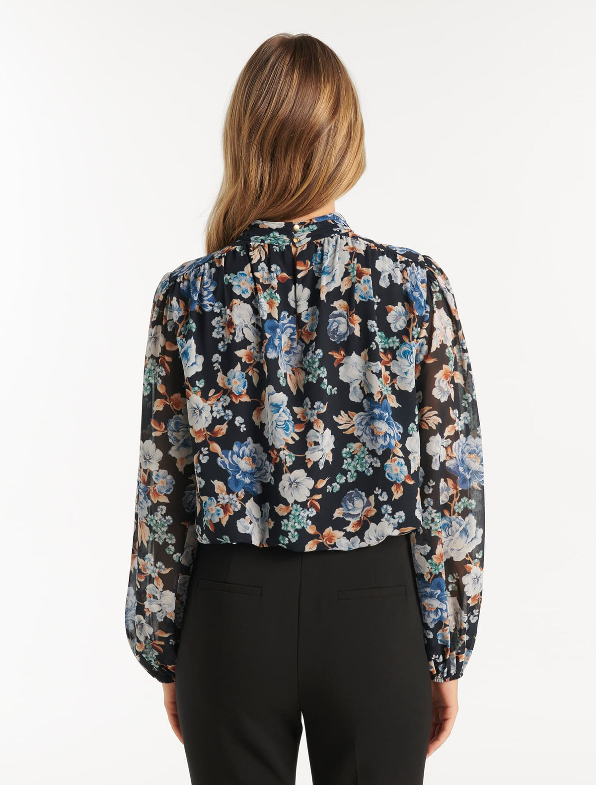 Harper High Neck Blouse Verona Floral