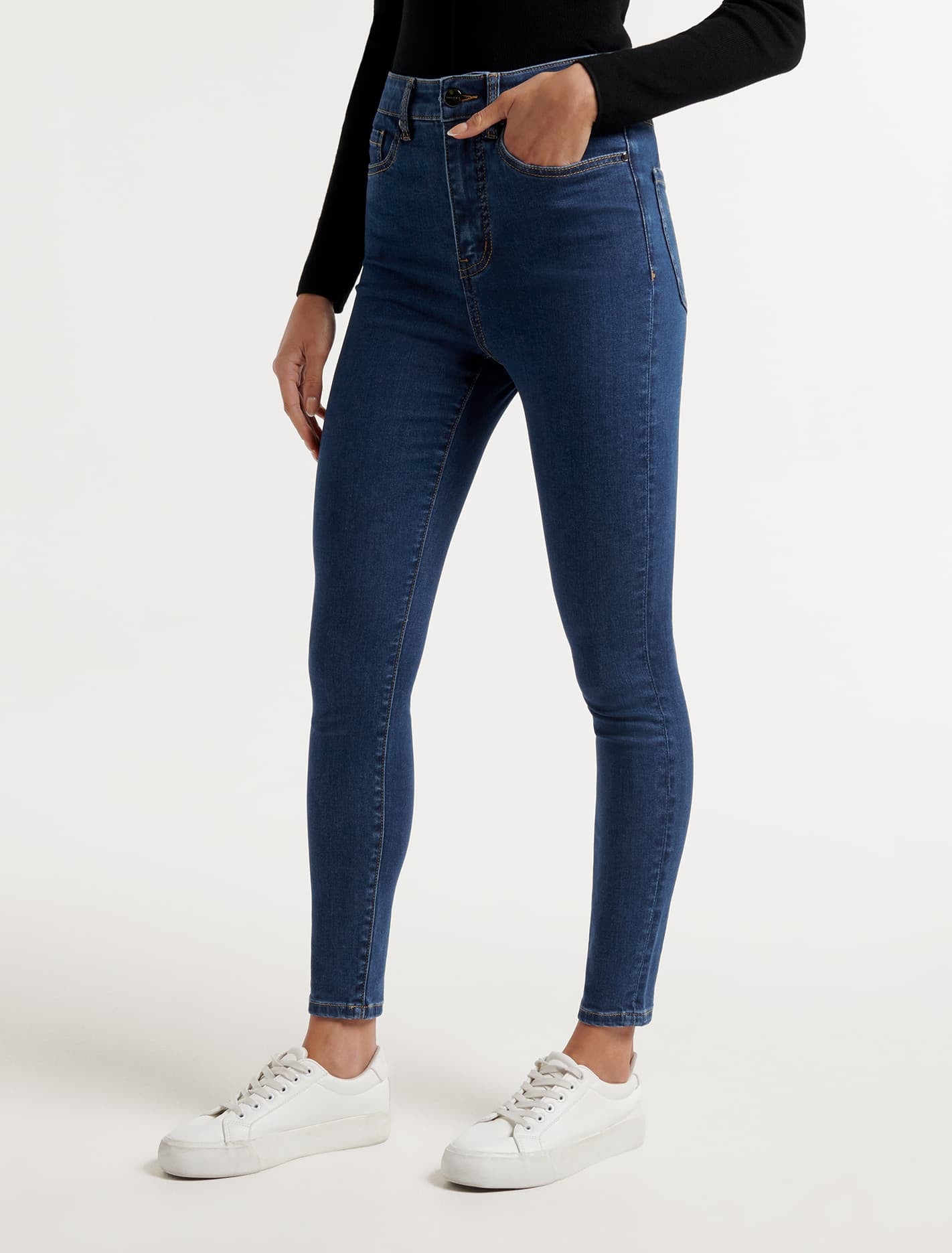 Bella Cropped High Rise Jean Dark Wash