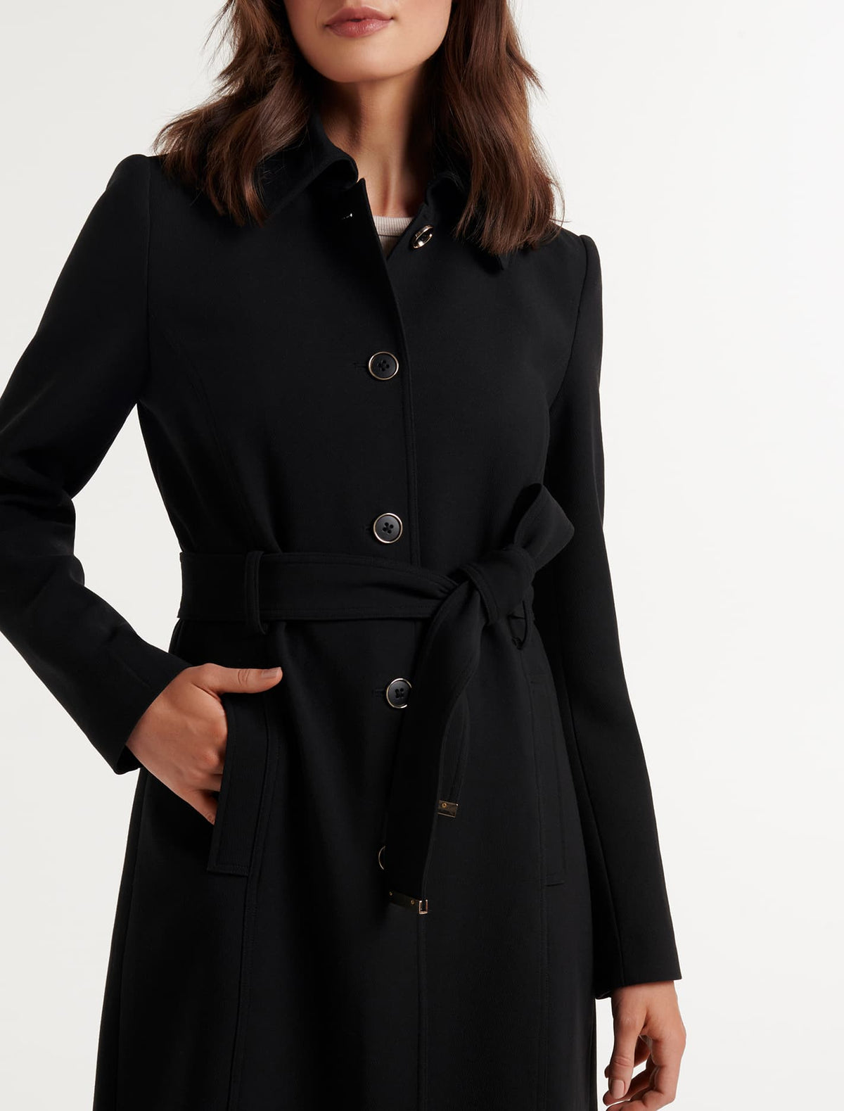 Clementine Trench Mac Black