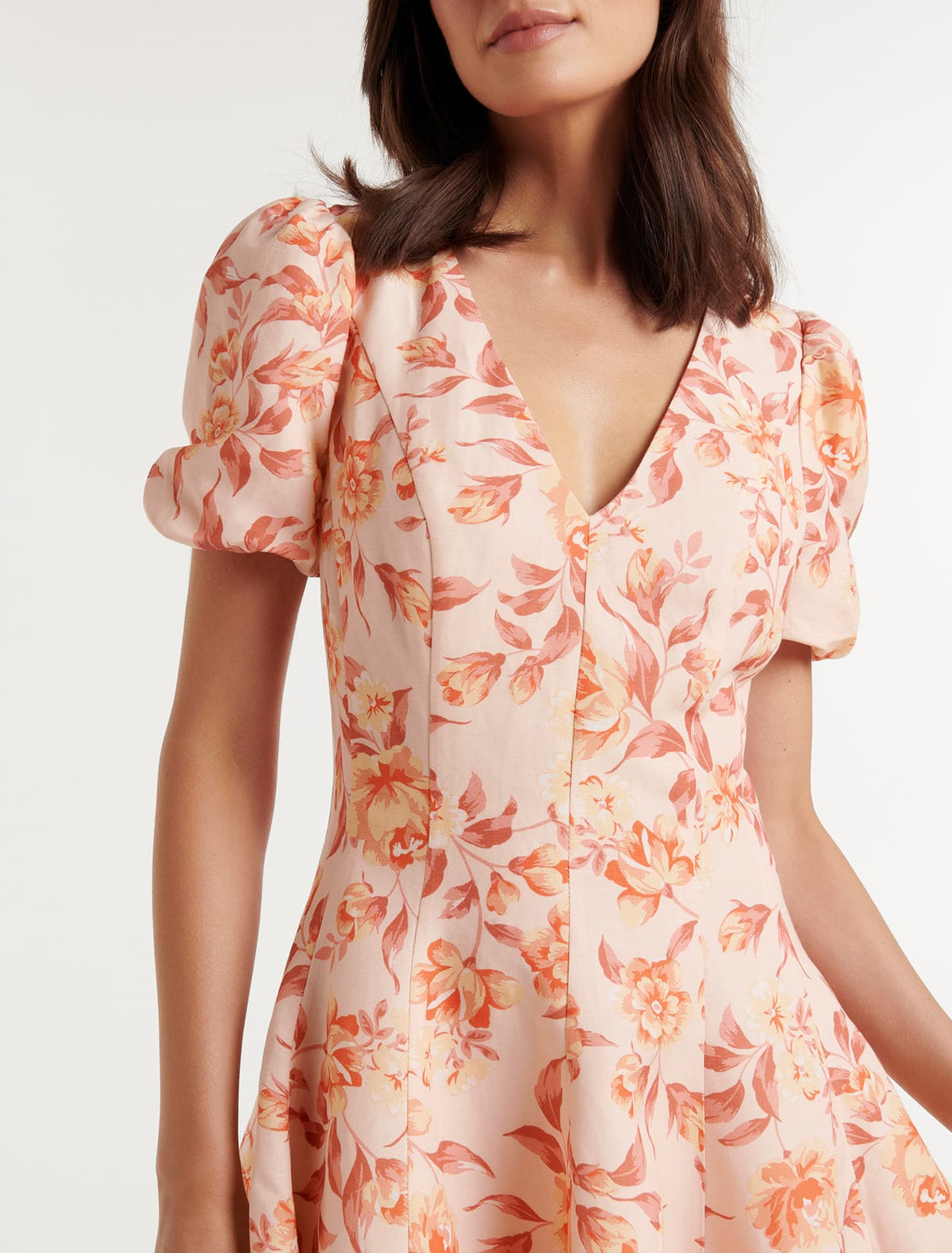 Violet Fit and Flare Mini Dusted Montebello Floral