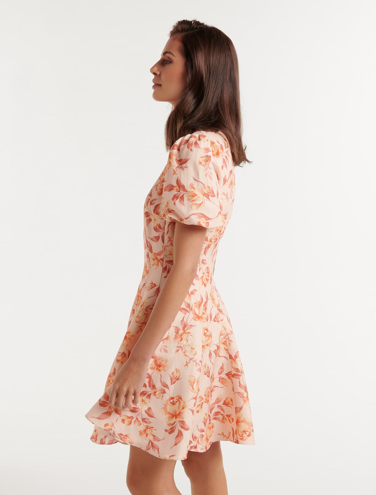 Violet Fit and Flare Mini Dusted Montebello Floral