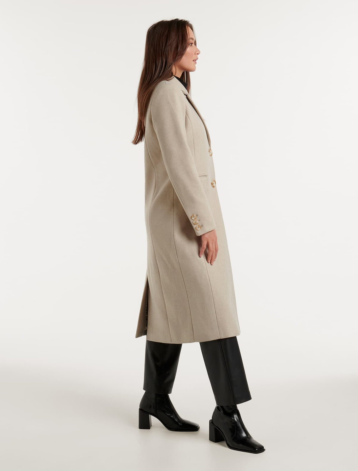 Bernie SB Longline Coat Mink