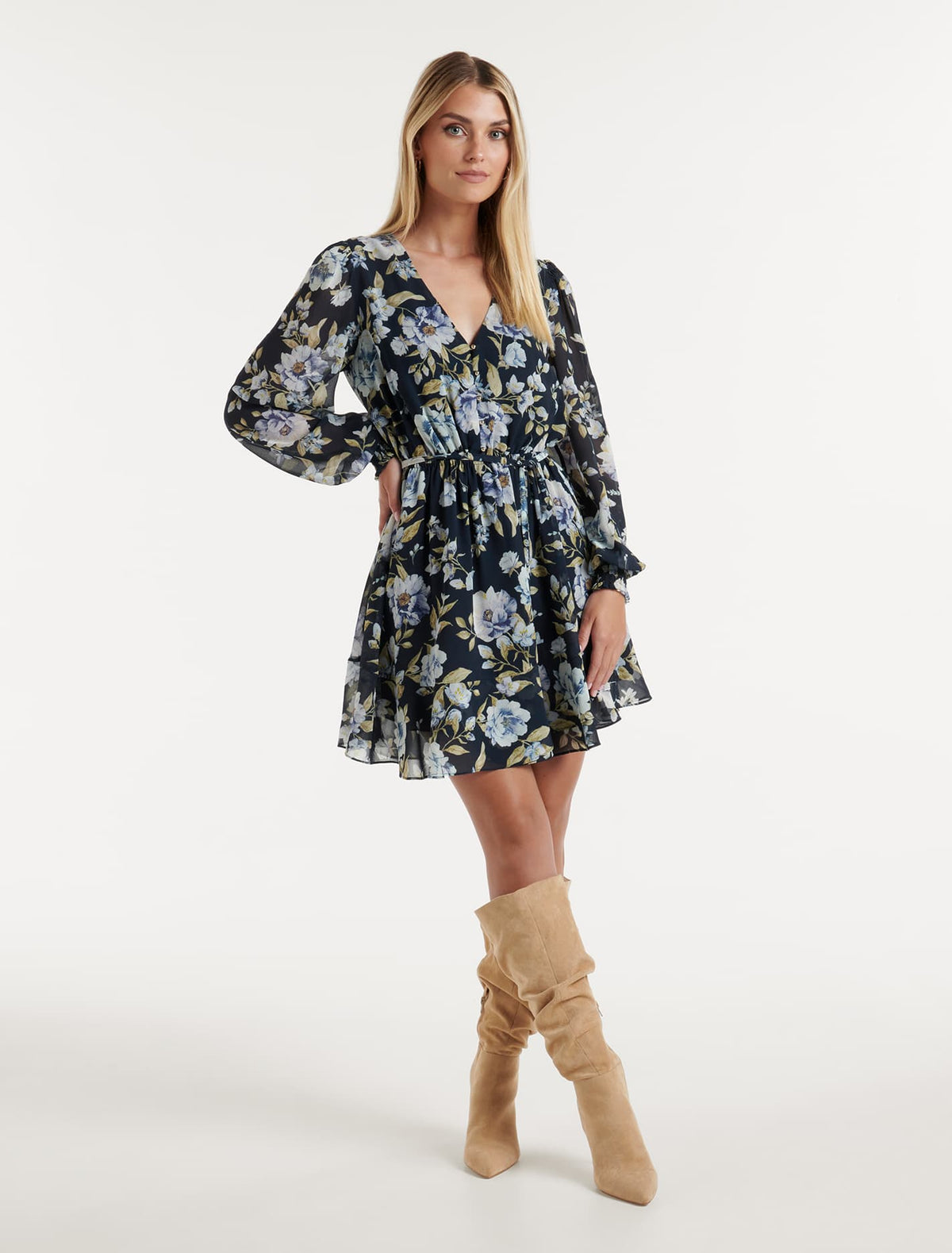 Gabby Skater Mini Dress Augustine Floral