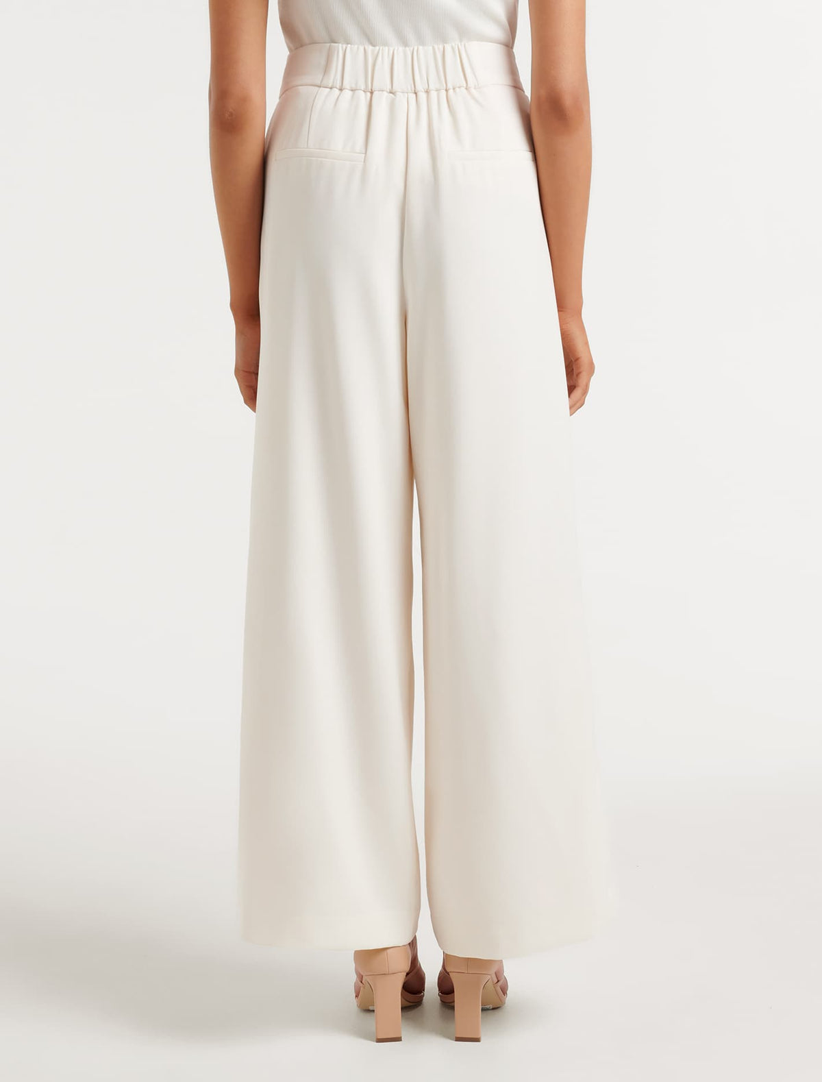 Nylah Petite Wide Leg Pants Cream