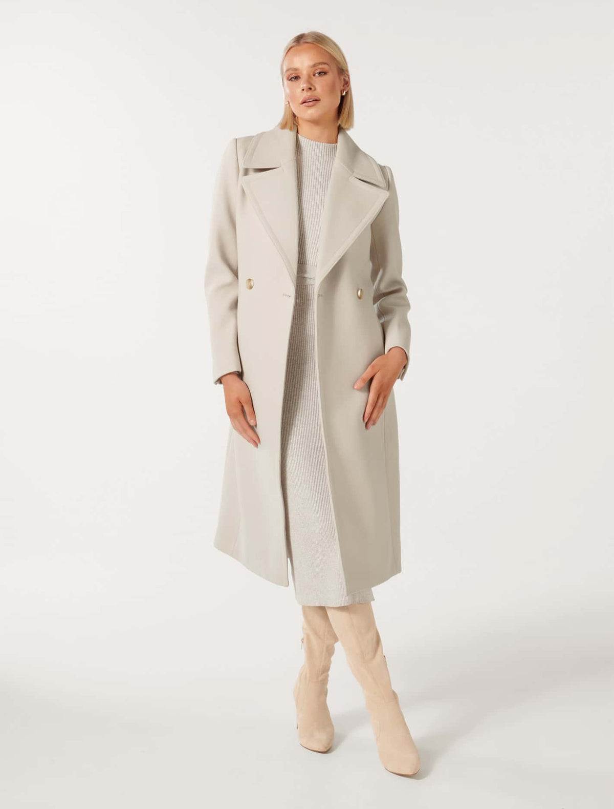 Olivia Wrap Coat Winter White