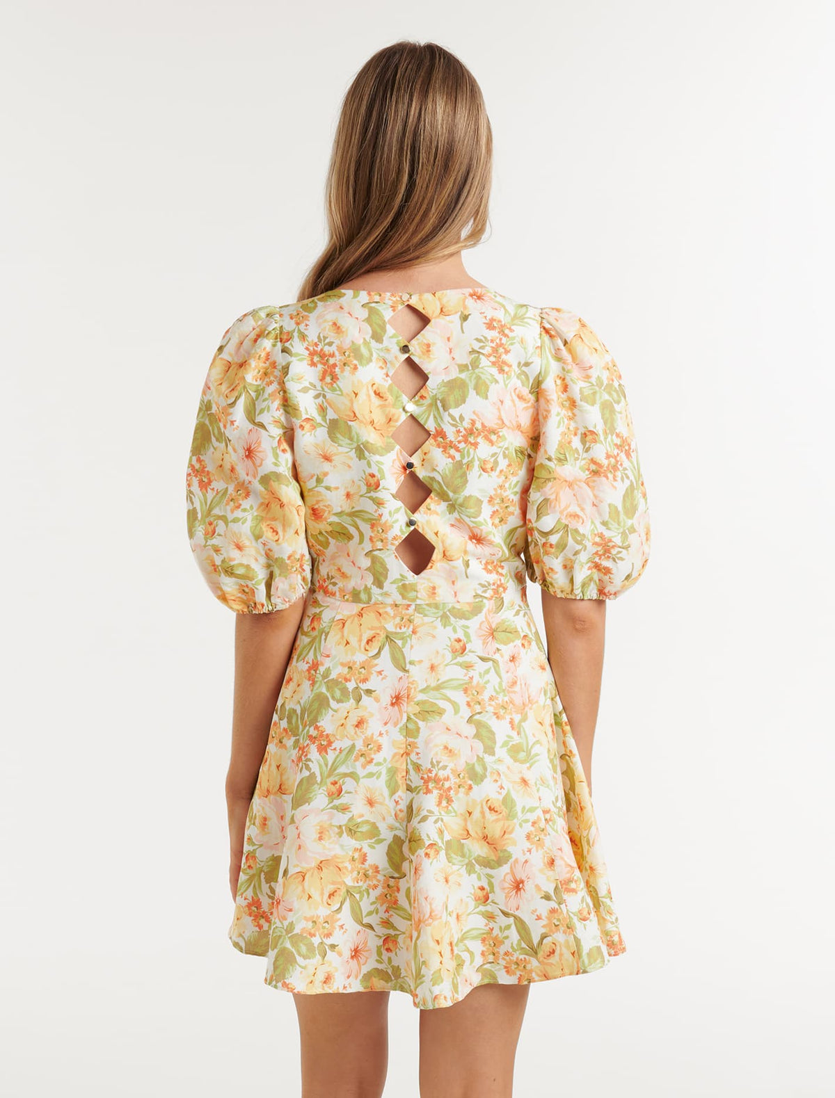 Noelle Diamond Back Mini Dress Halliday Floral
