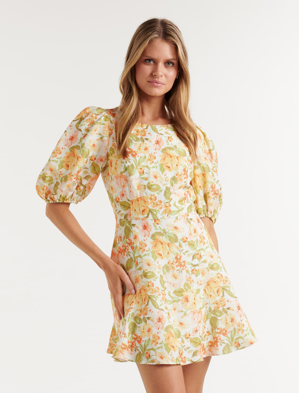 Noelle Diamond Back Mini Dress Halliday Floral