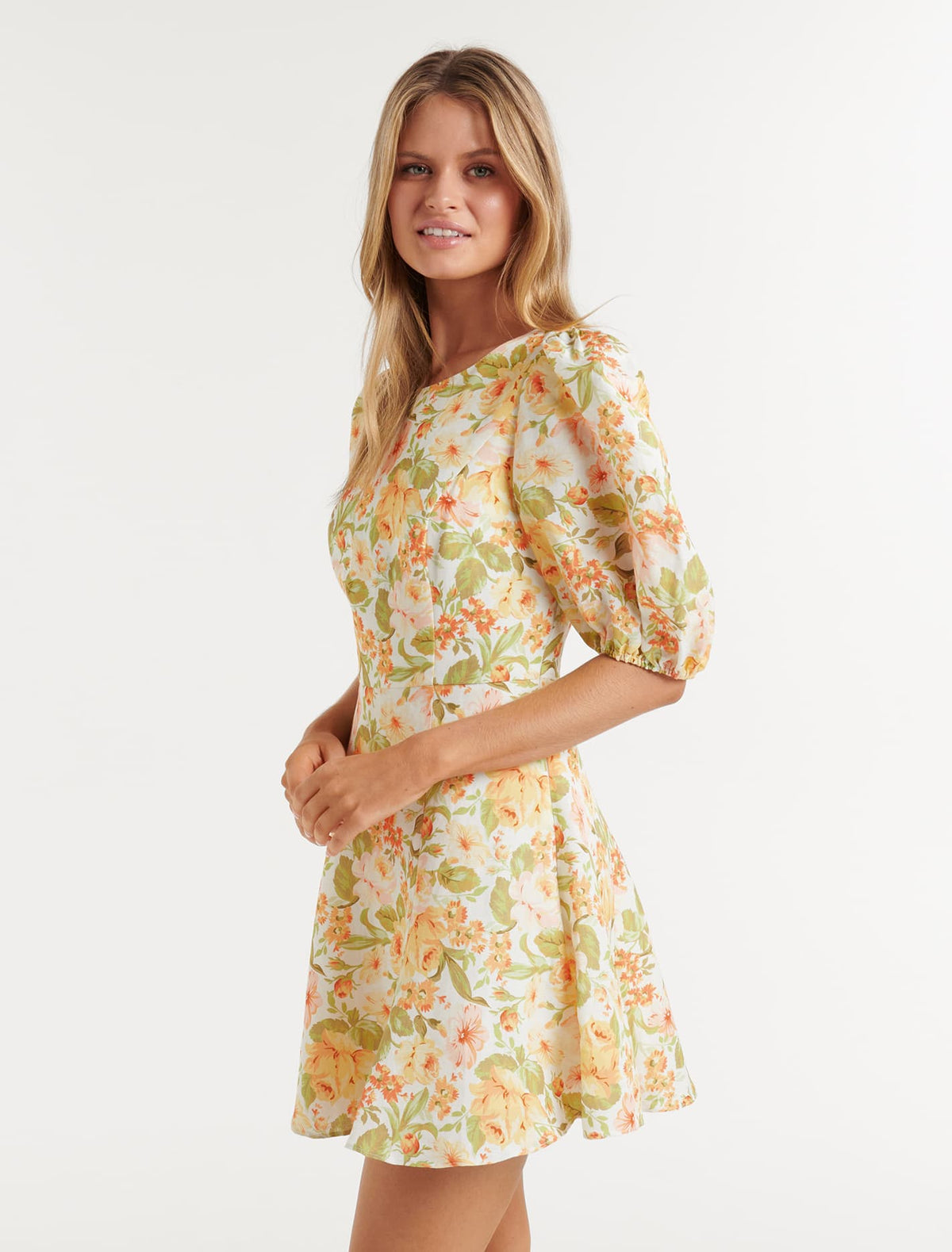 Noelle Diamond Back Mini Dress Halliday Floral