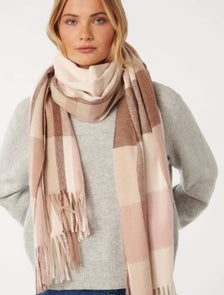 Ada Check Scarf Blush/Brown