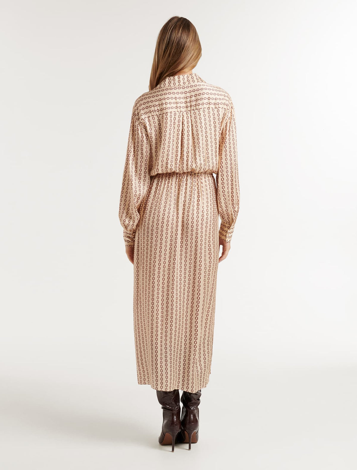Zephyr Wrap Midi Dress Linked Mini Geo