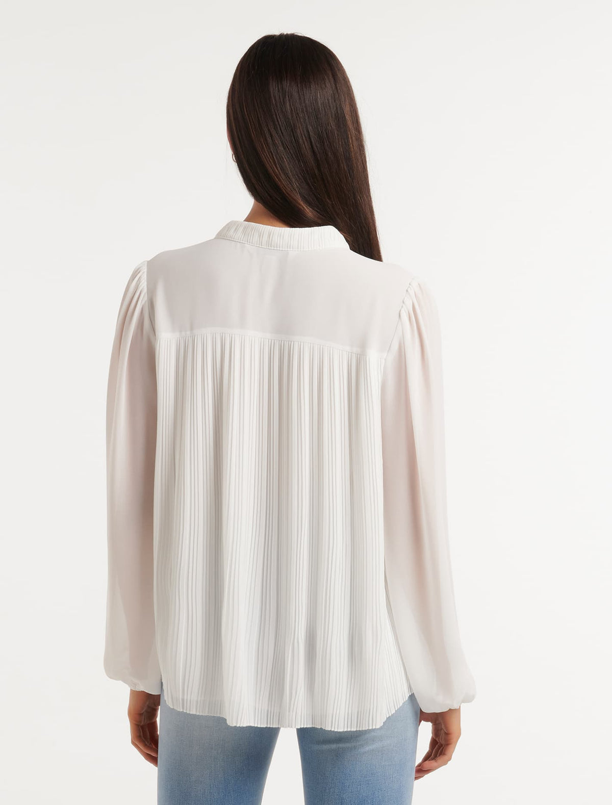 Tully Pleat Detail Blouse Porcelain