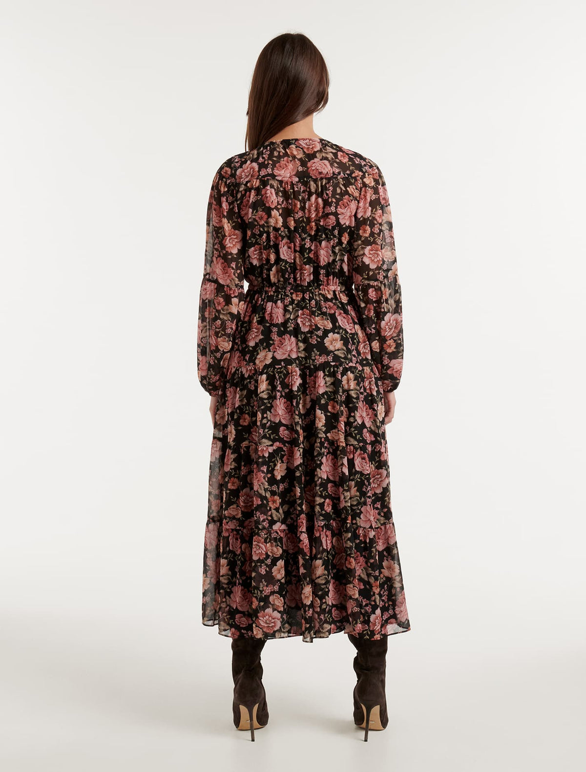 Pixie Long Sleeve Boho Maxi Dress Kingsford Floral