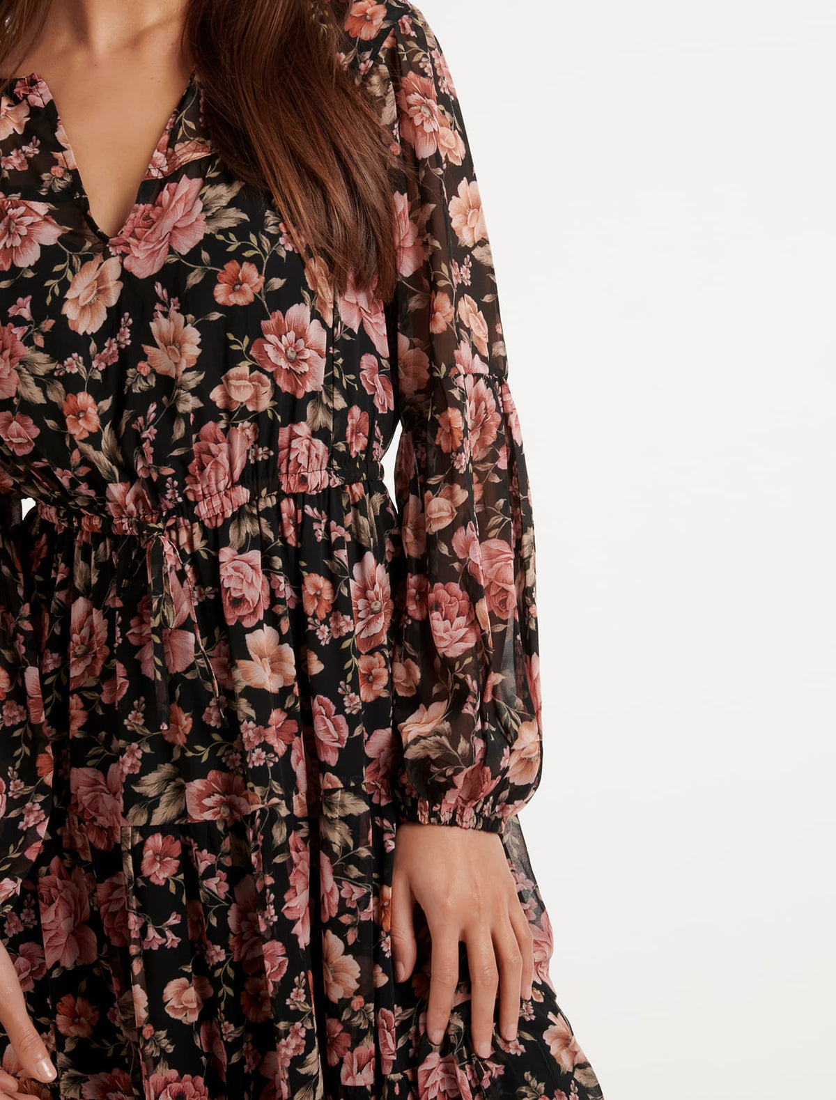 Pixie Long Sleeve Boho Maxi Dress Kingsford Floral