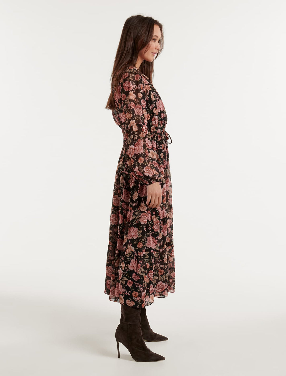 Pixie Long Sleeve Boho Maxi Dress Kingsford Floral
