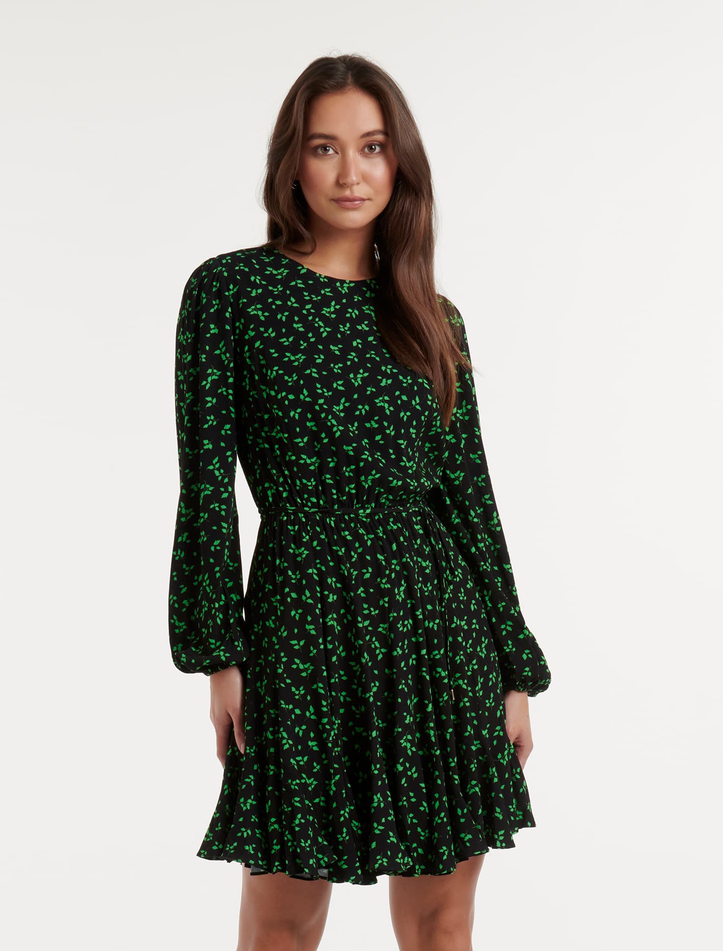 Orla Godet Mini Dress Maxwell Ditsy