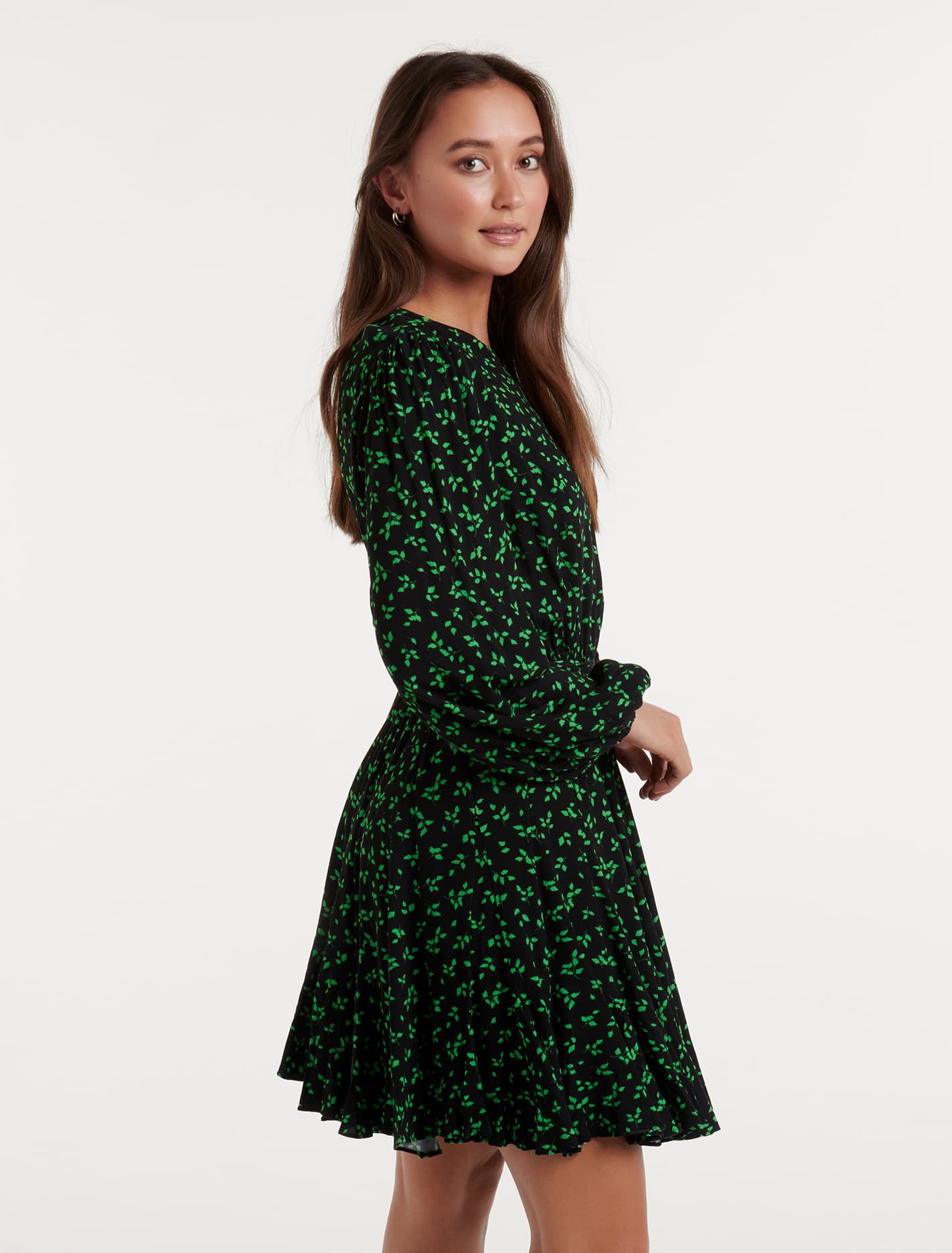 Orla Godet Mini Dress Maxwell Ditsy
