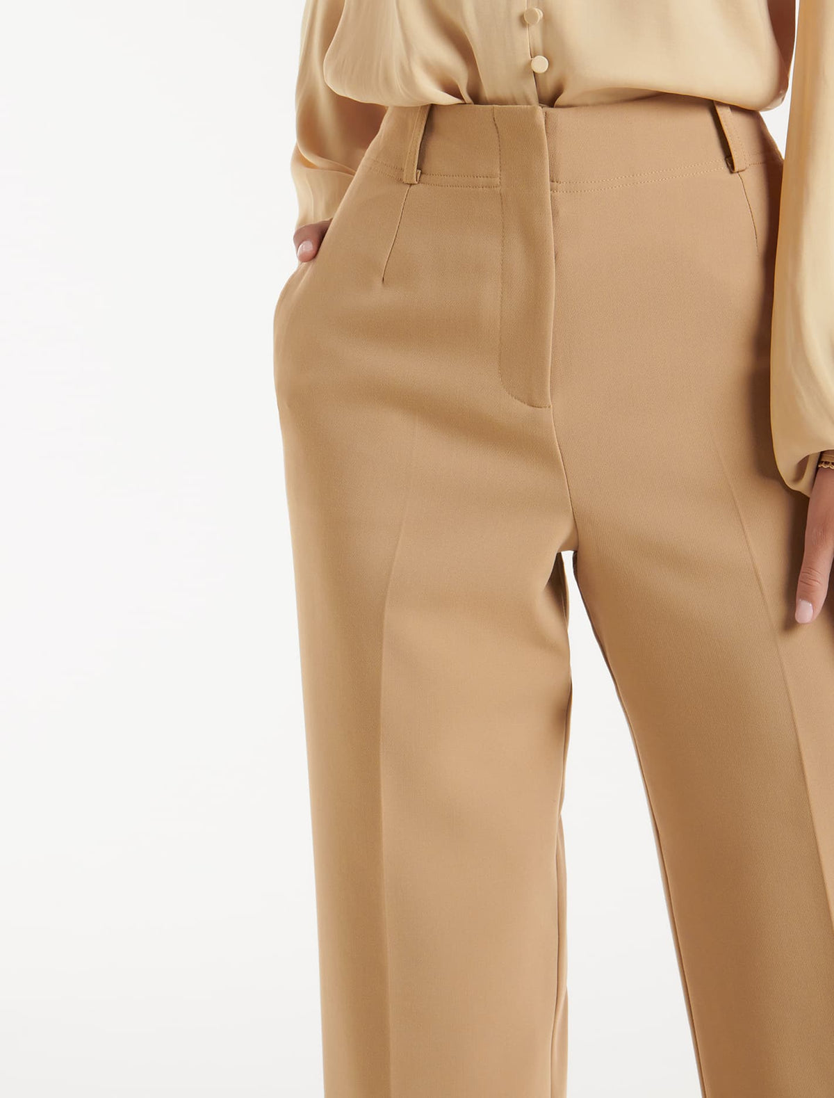 Emmie Straight Leg Pant Camel Suit