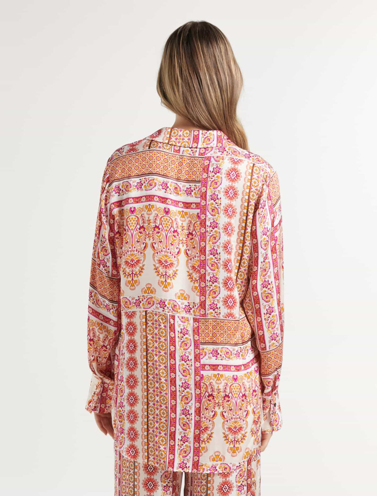 Tami Printed Satin Shirt Rio Paisley