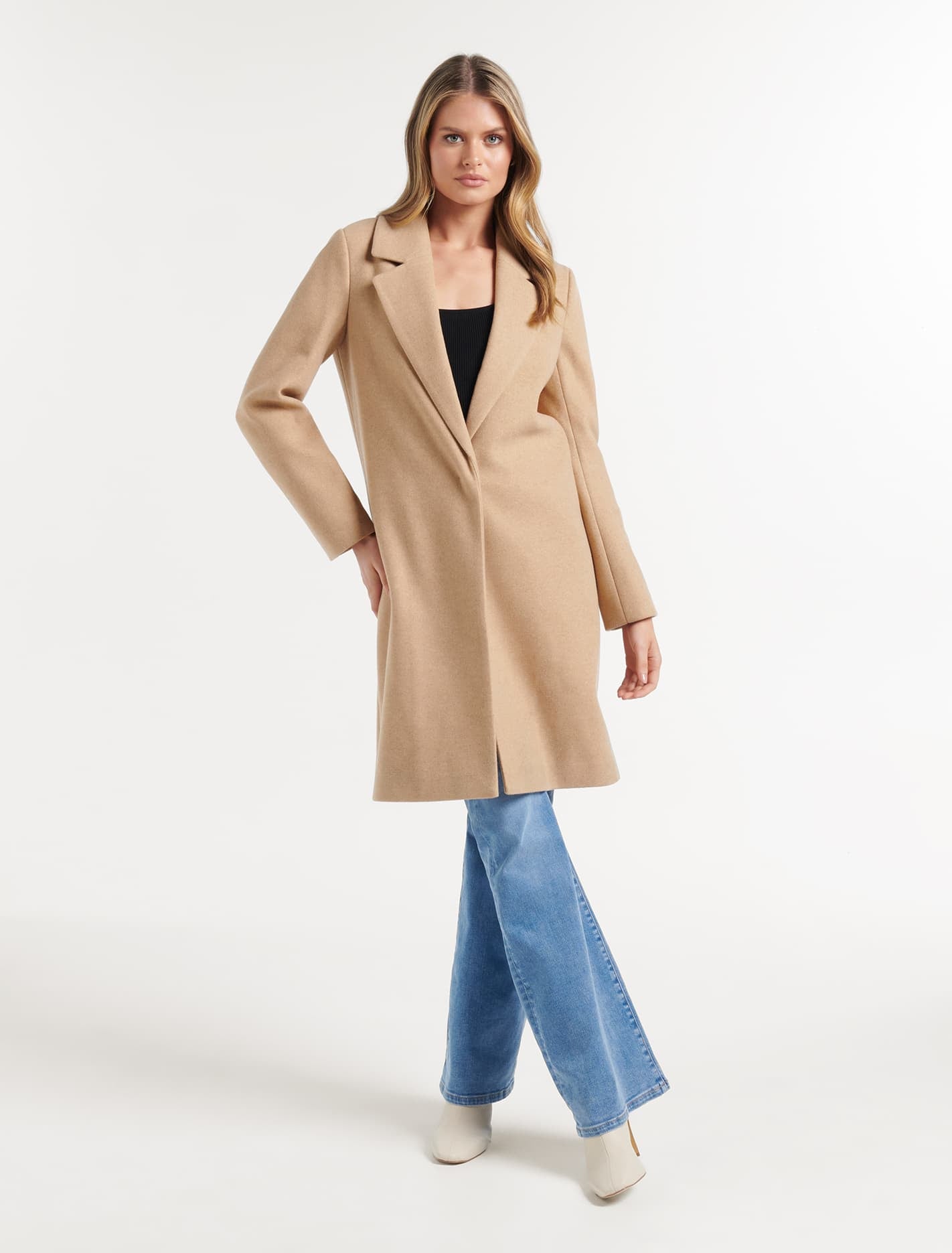 Delilah Longline Coatigan Camel