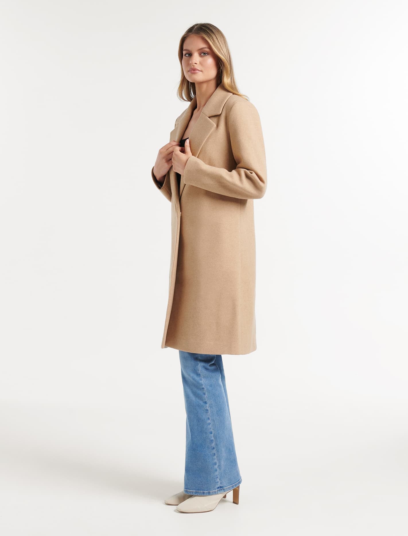 Delilah Longline Coatigan Camel