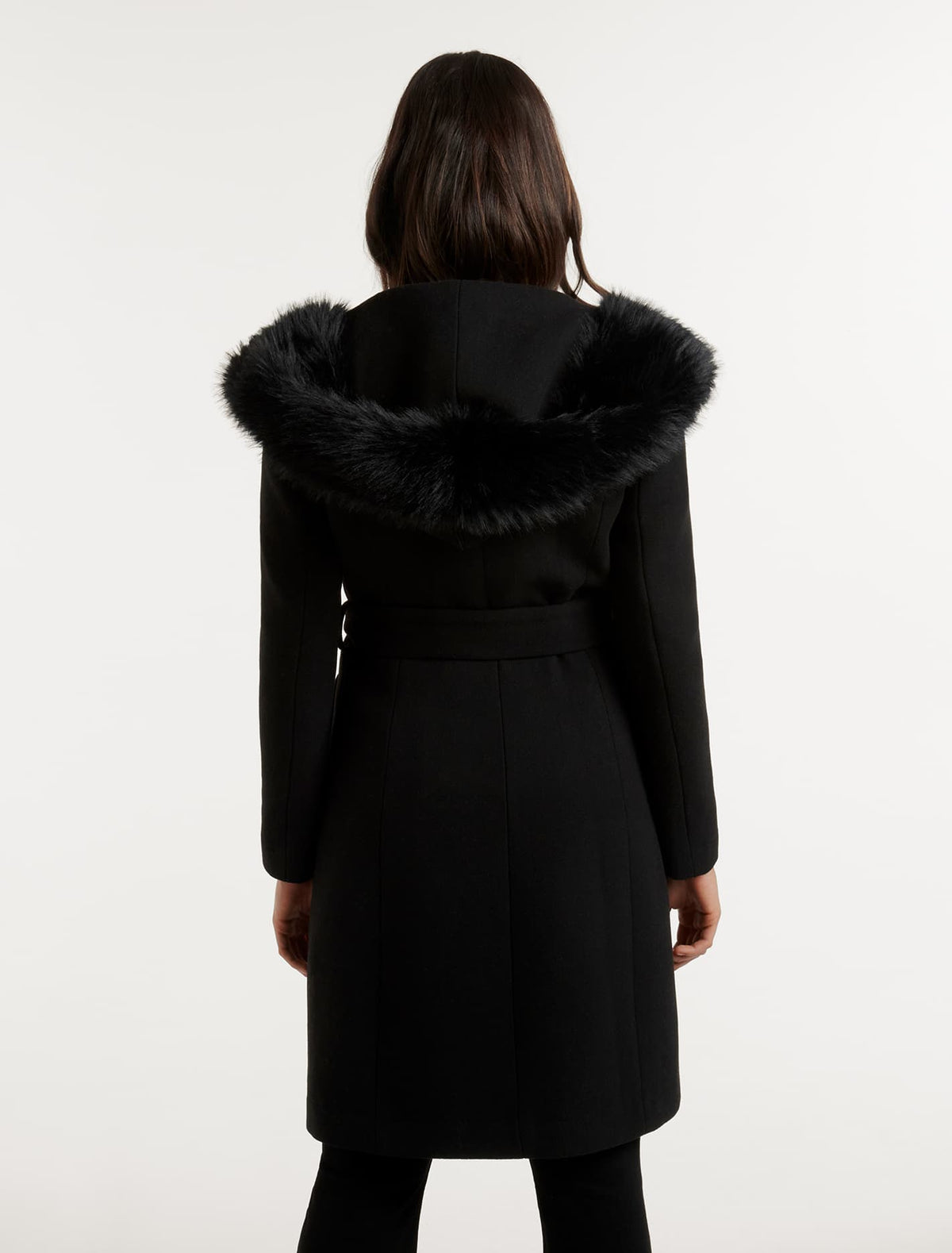 Tilda Faux Fur Coat Black