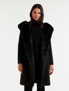 Tilda Faux Fur Coat Black