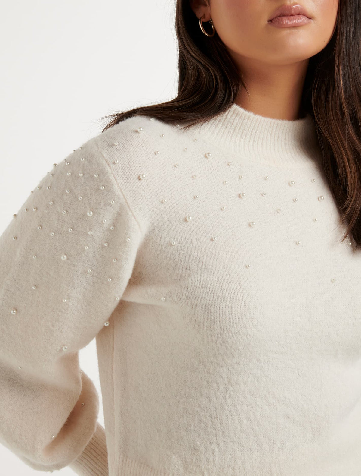 Leonora Pearl Knit Jumper Cream