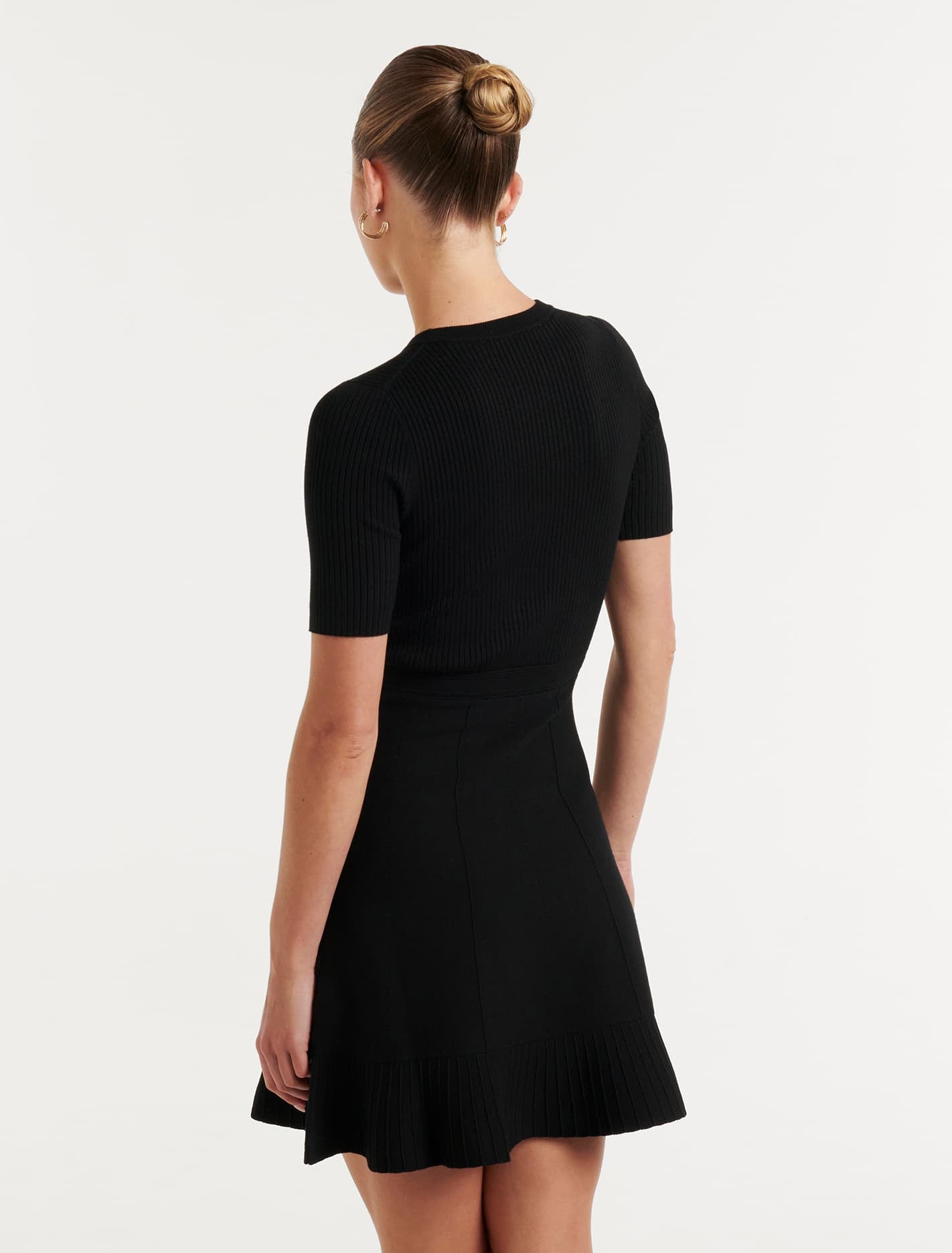 Cleo Mini Knit Dress Black