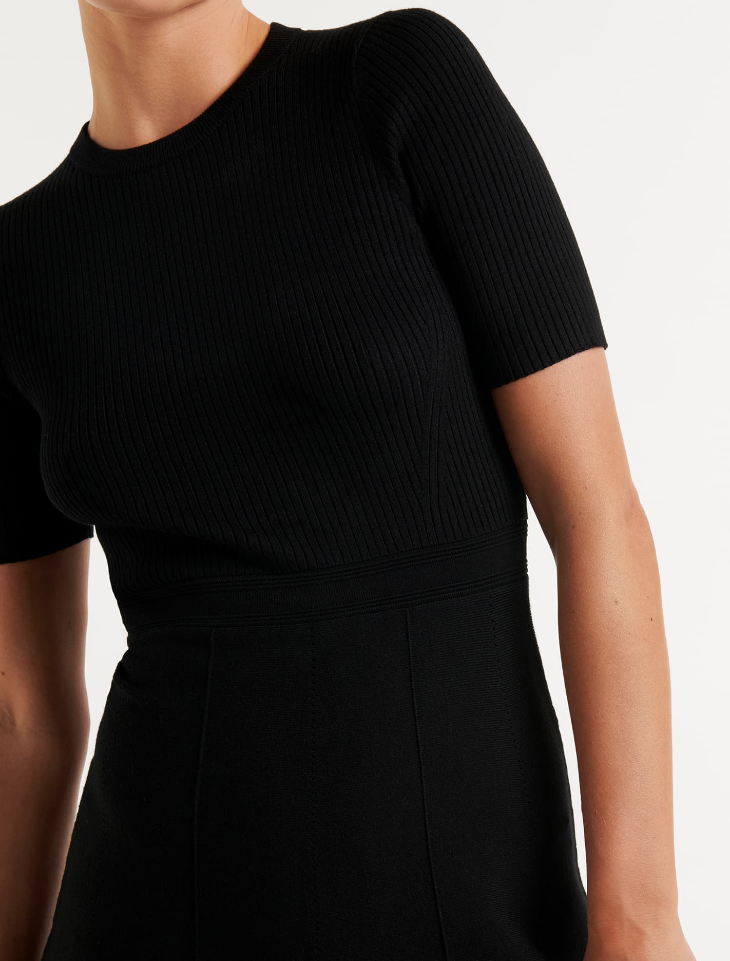 Cleo Mini Knit Dress Black