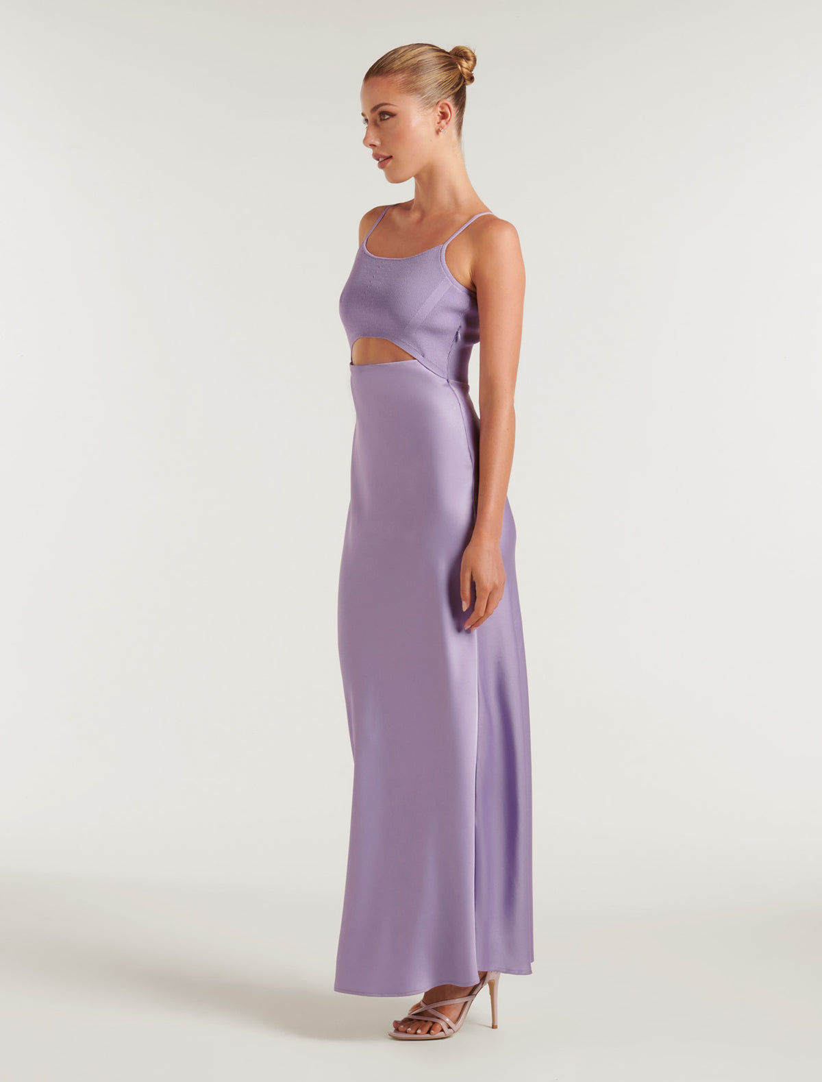 Erika Front Cut Out Knit Dress Blossoming Lilac