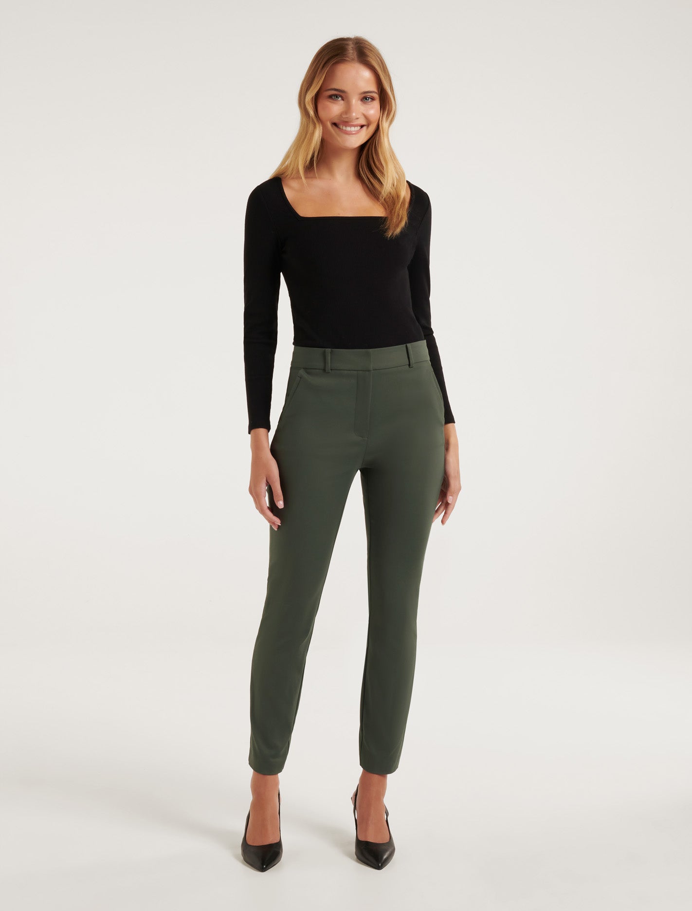 Grace 7/8th Slim Pants Poison Ivy