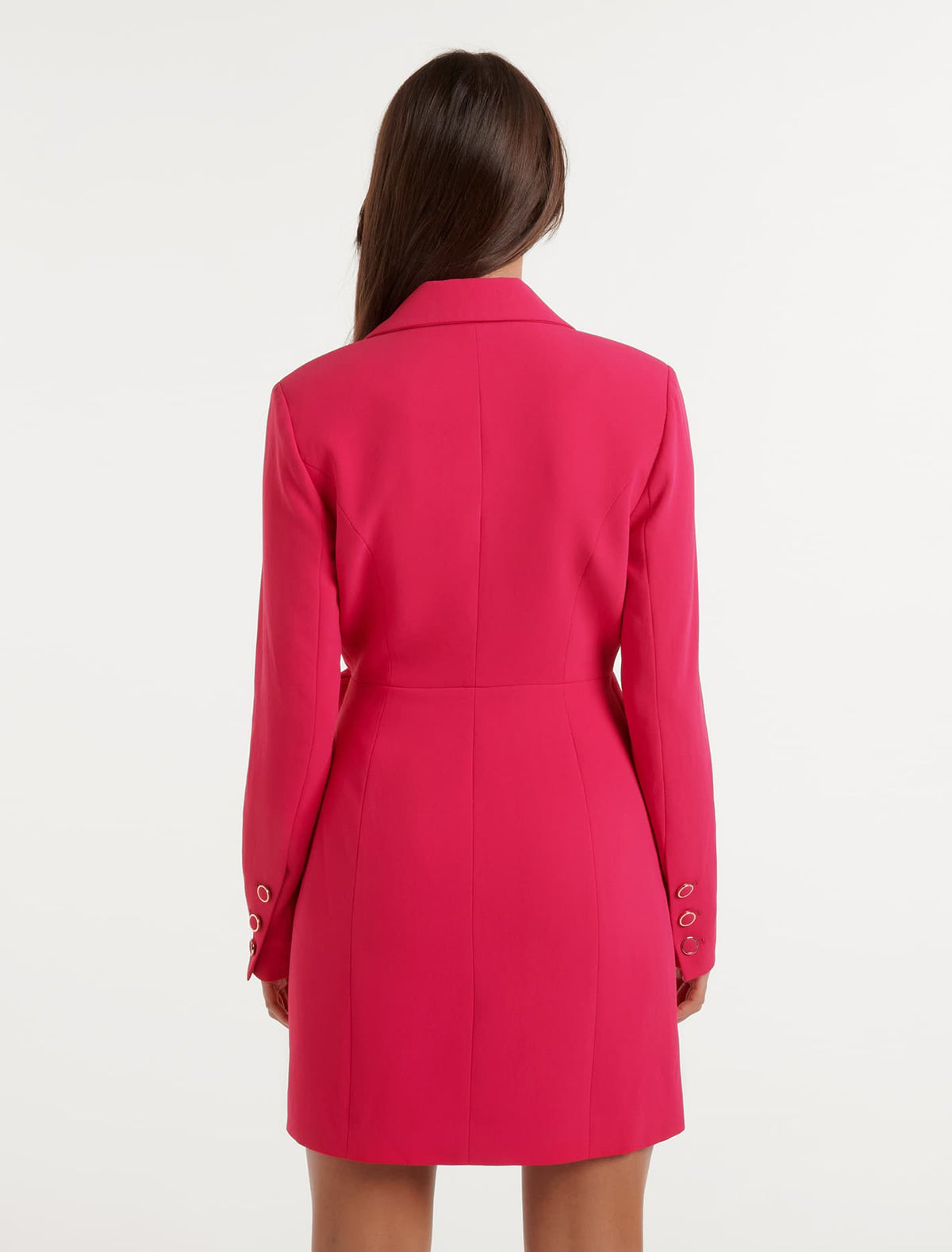 Kate Wrap Blazer Dress Bright Rose