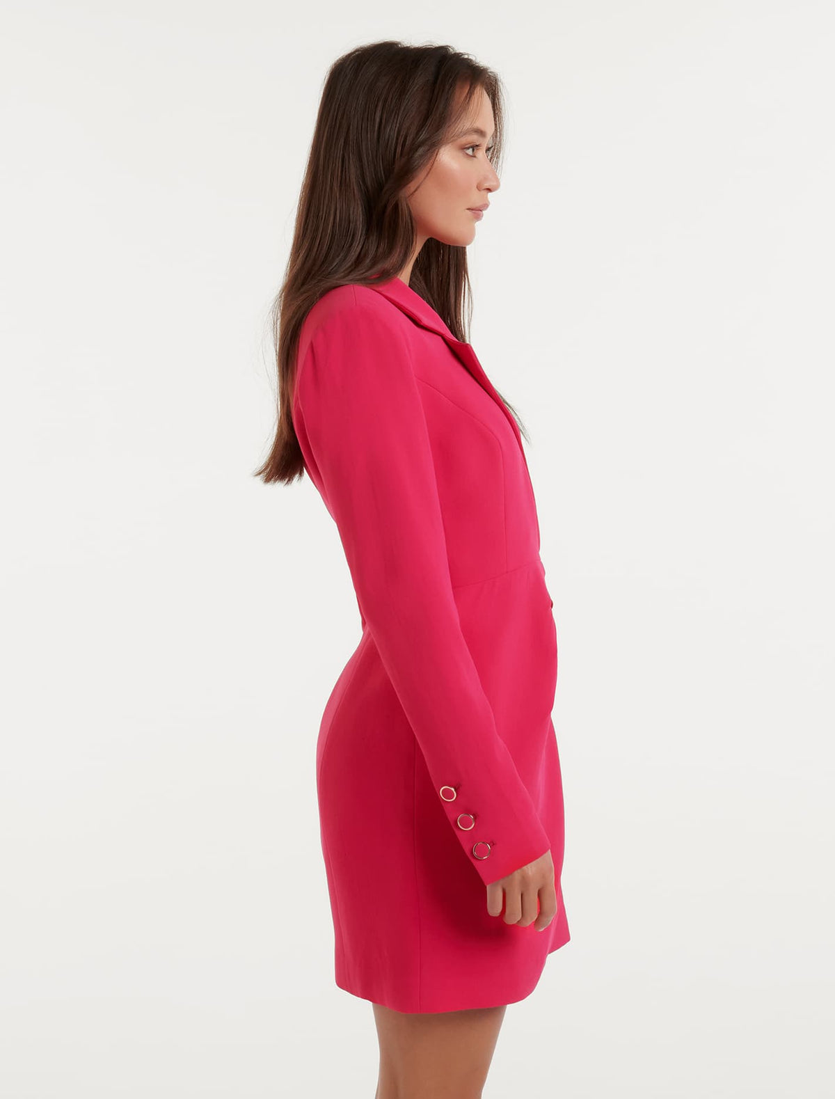 Kate Wrap Blazer Dress Bright Rose