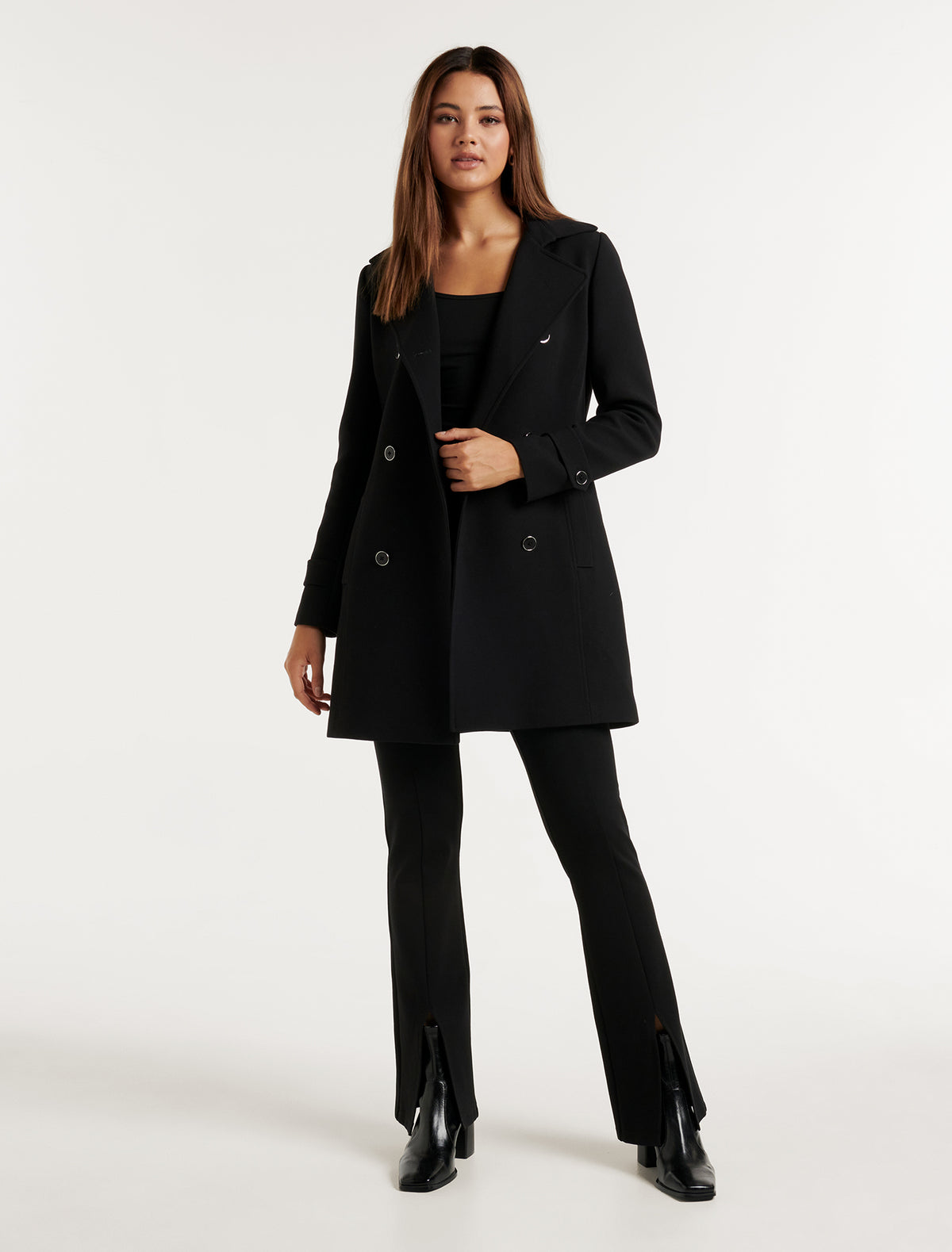 Violet Trench Mac Black