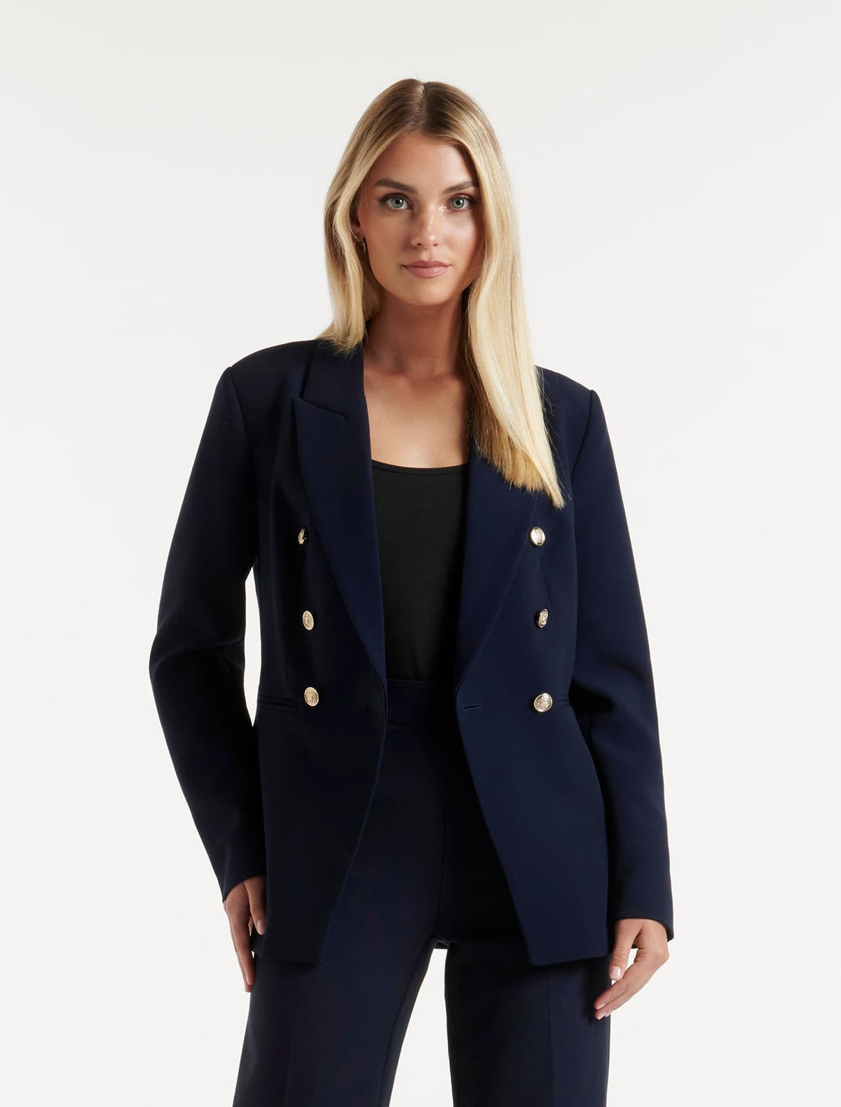 Chloe Military Blazer Navy