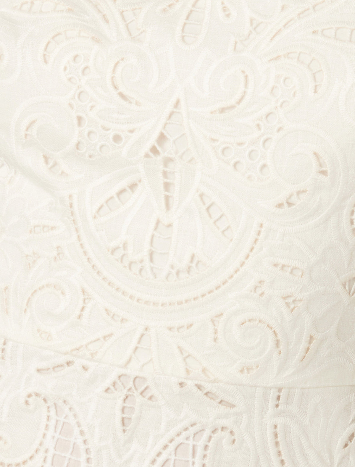 Lottie Broderie Midi Dress Porcelain