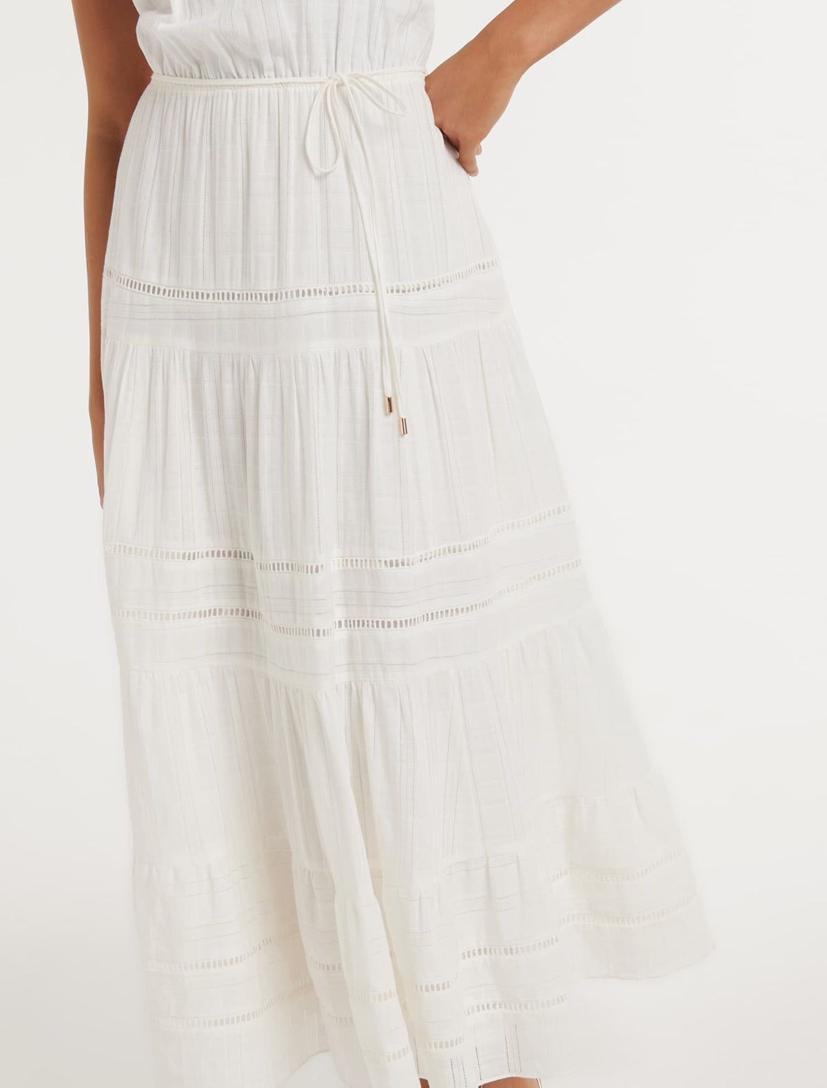 Lexie Ladder Trim Midi Porcelain