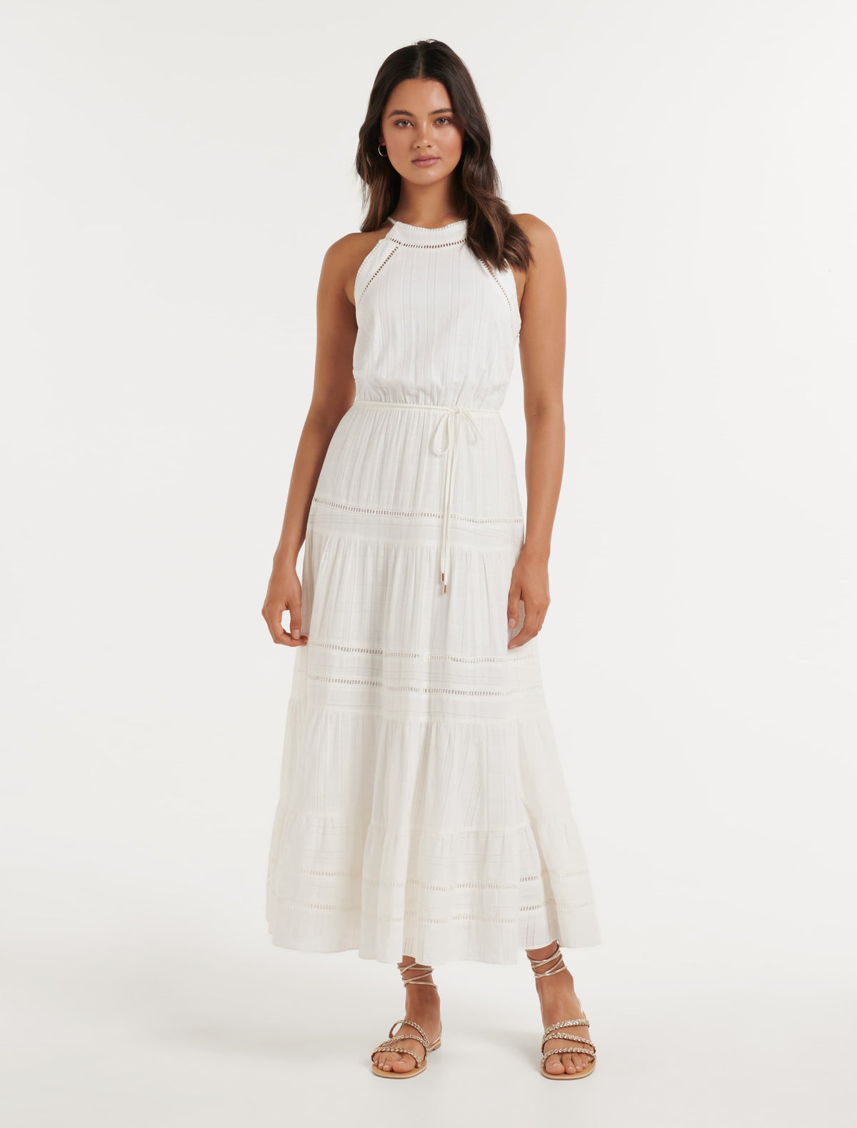 Lexie Ladder Trim Midi Porcelain