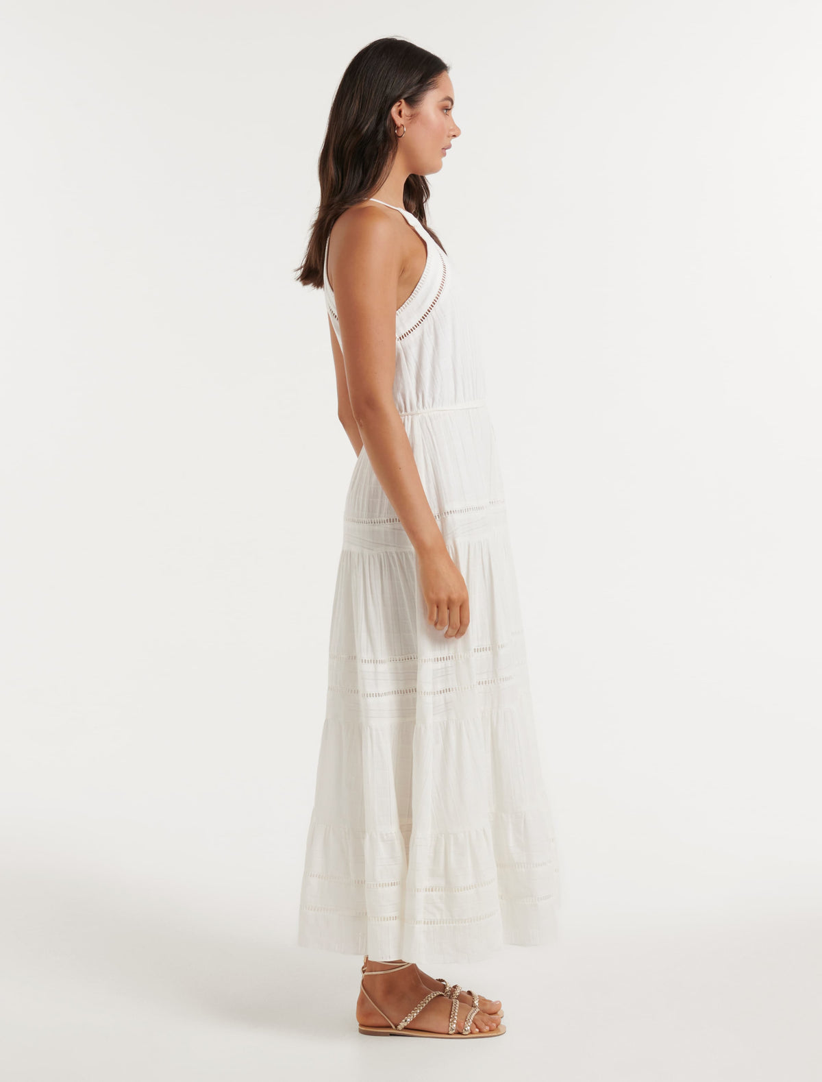 Lexie Ladder Trim Midi Porcelain