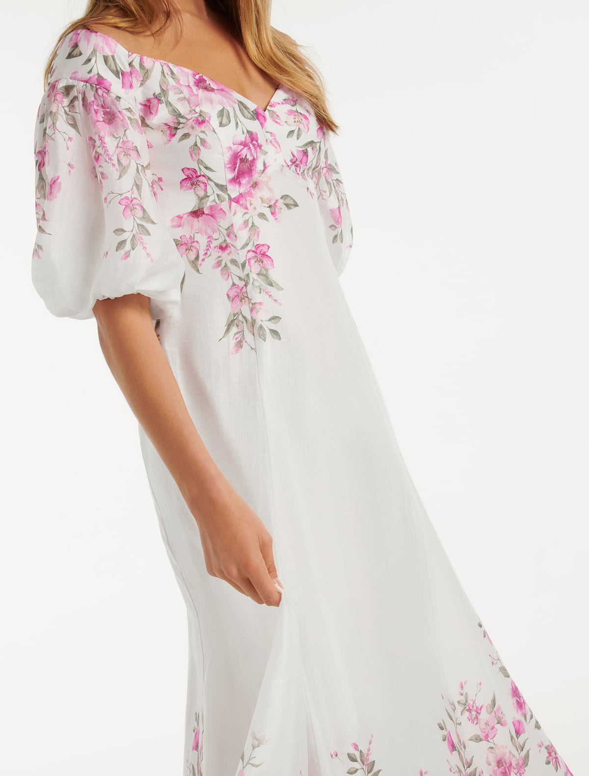 Lisa-Marie Off Shoulder Maxi Olympia Floral