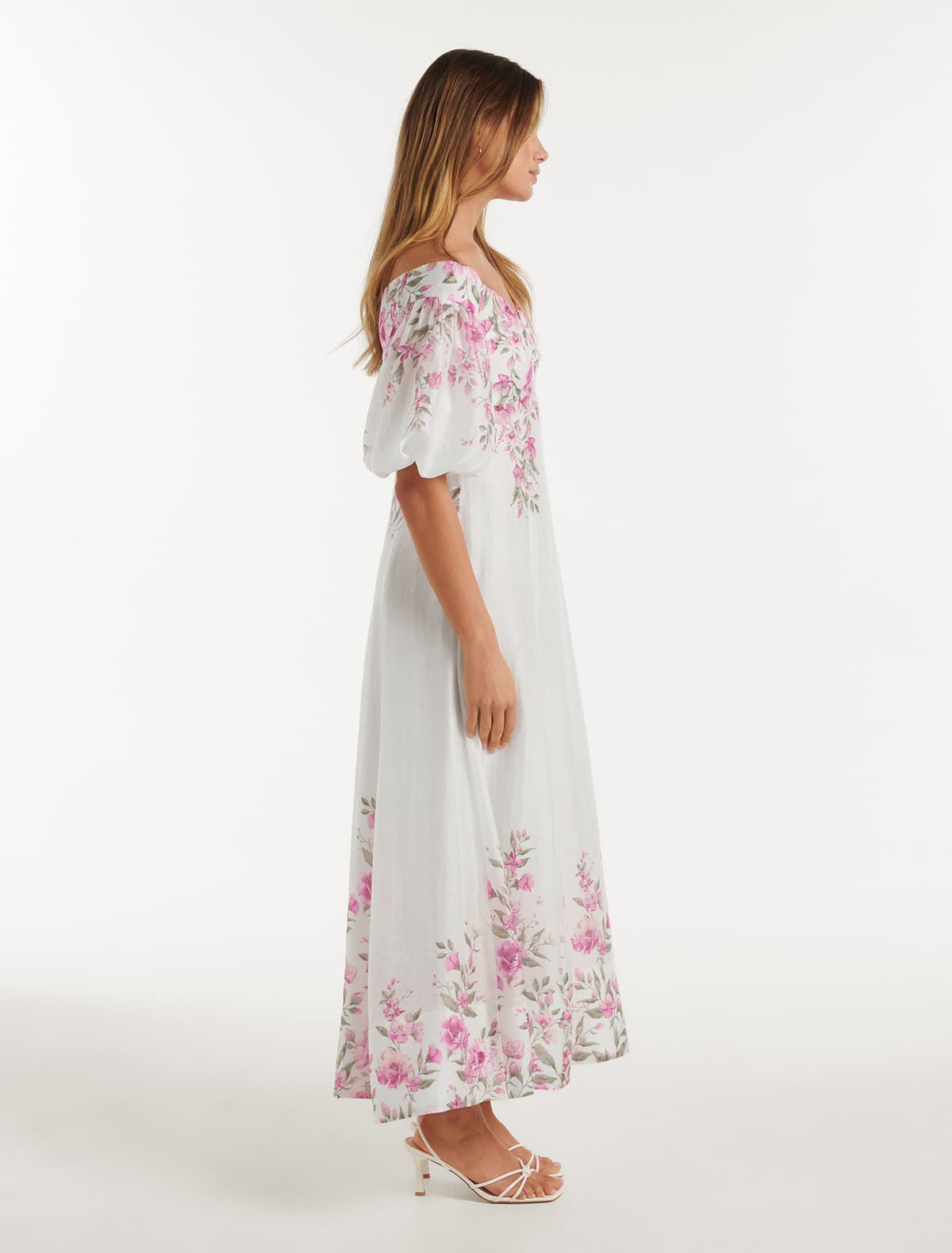 Lisa-Marie Off Shoulder Maxi Olympia Floral