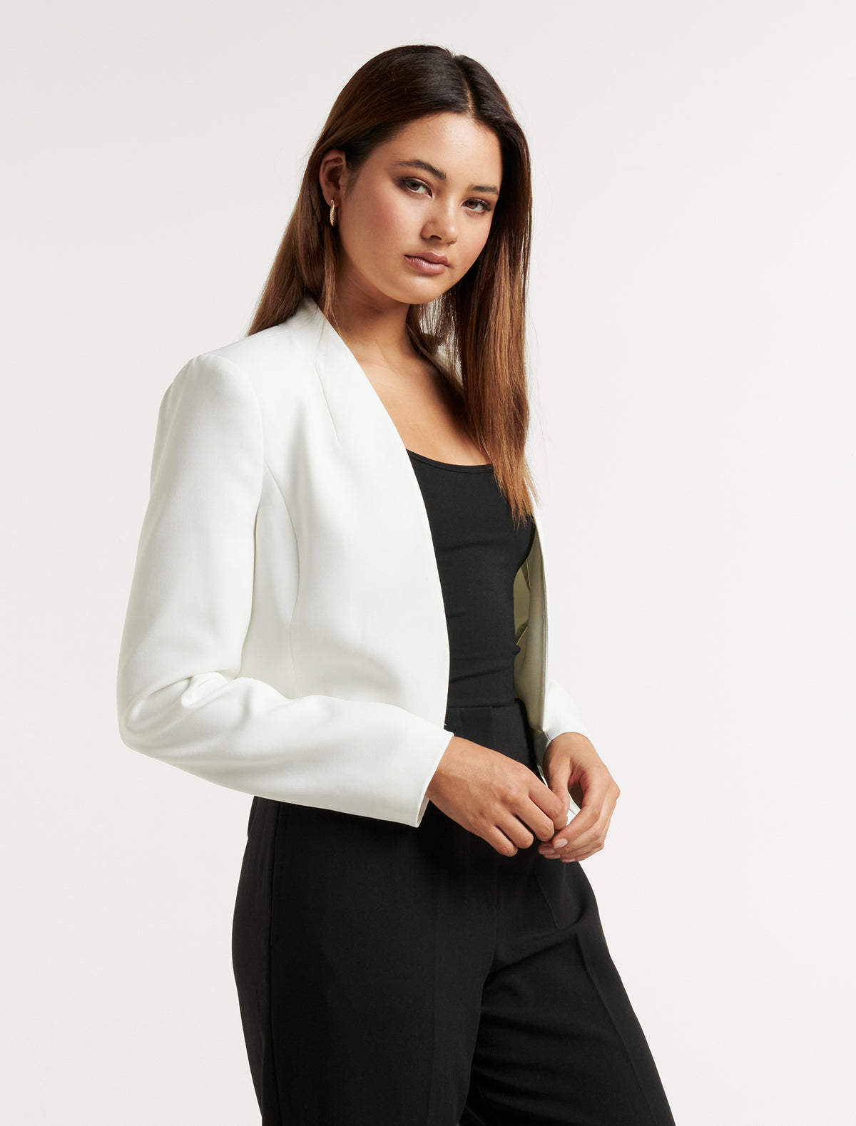 Carla Cropped Jacket Ivory